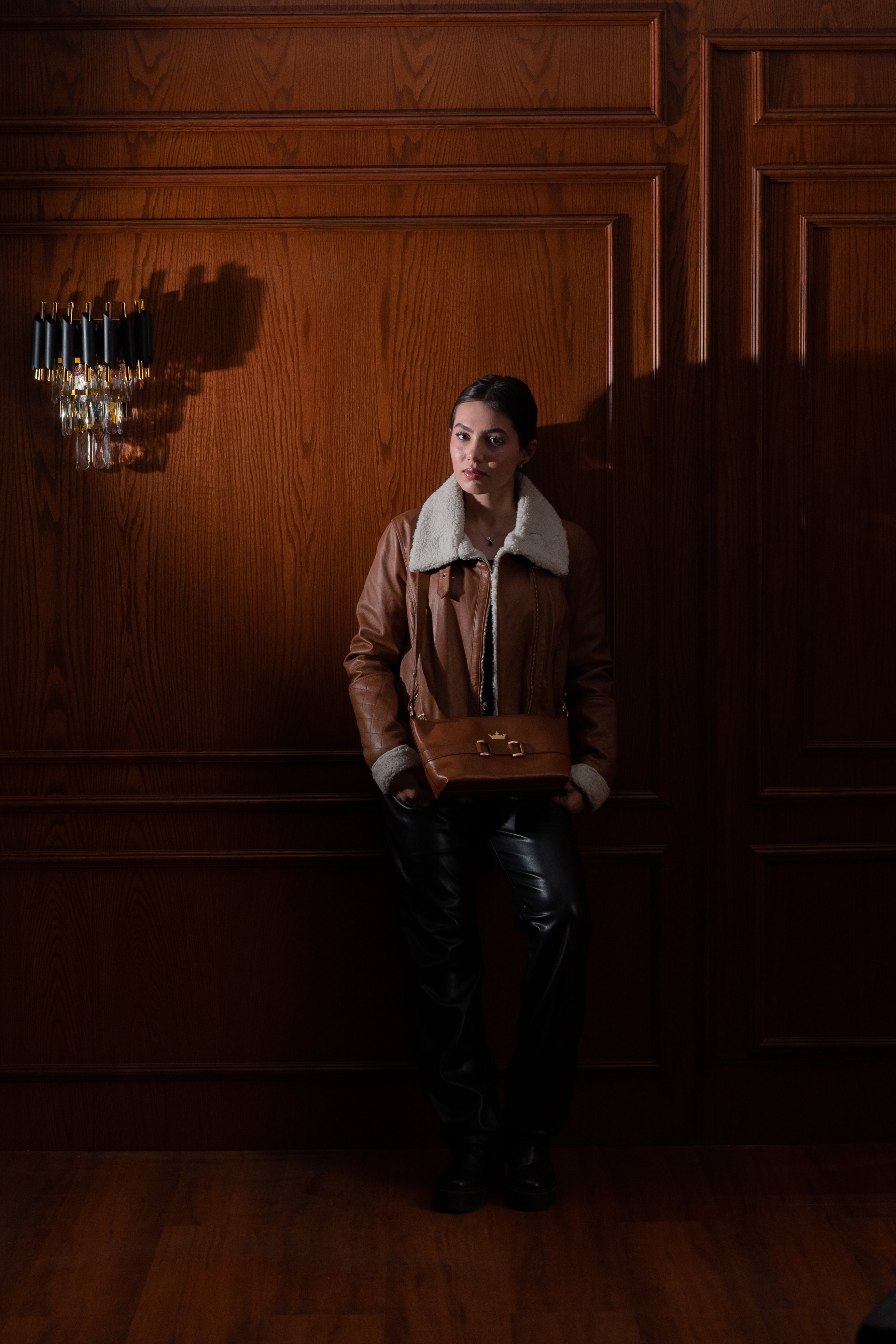 Biker Diamond Quilted Leather Jacket